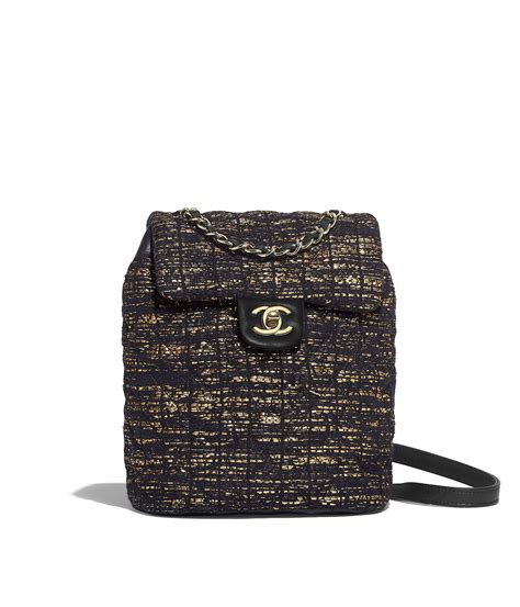 chanel backpack tweed|Chanel tweed medium bag.